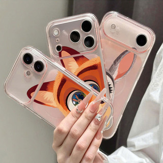 Ốp lưng hình cáo và thỏ dành cho iPhone 11/12/13/14 ProMax/15/16/17/7/8Plus/XR/X/XS Max