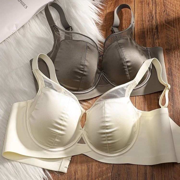 Nhẹ Sang Trọng Mỏng Cốc Satin Đồ Lót Vòng Thép Mềm Có Thể Điều Chỉnh Áo Ngực Cup