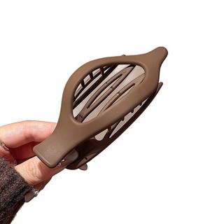 Kẹp tóc hình bầu dục in họa tiết da báo cho nữ