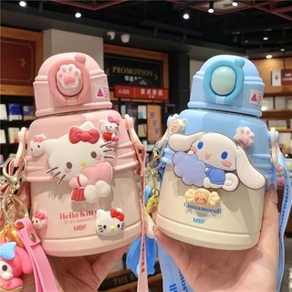316 Thép Không Gỉ 600ml Hello Kitty Bình Giữ Nhiệt Cho Bé Gái Đẹp Dễ Thương Di Động Dung Tích Lớn Cốc Cà Phê Sinh Viên Uống Ấm Siêu Tốc