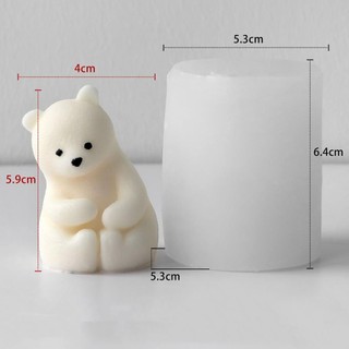 Linh Hoạt Gấu Ngủ Khuôn Silicon Chống Dính Thạch Cao Nướng Khuôn Chịu Nhiệt Dễ Thương Cho Trang Trí Nhà Thủ Công Tự Làm Quà Tặng Đám Cưới