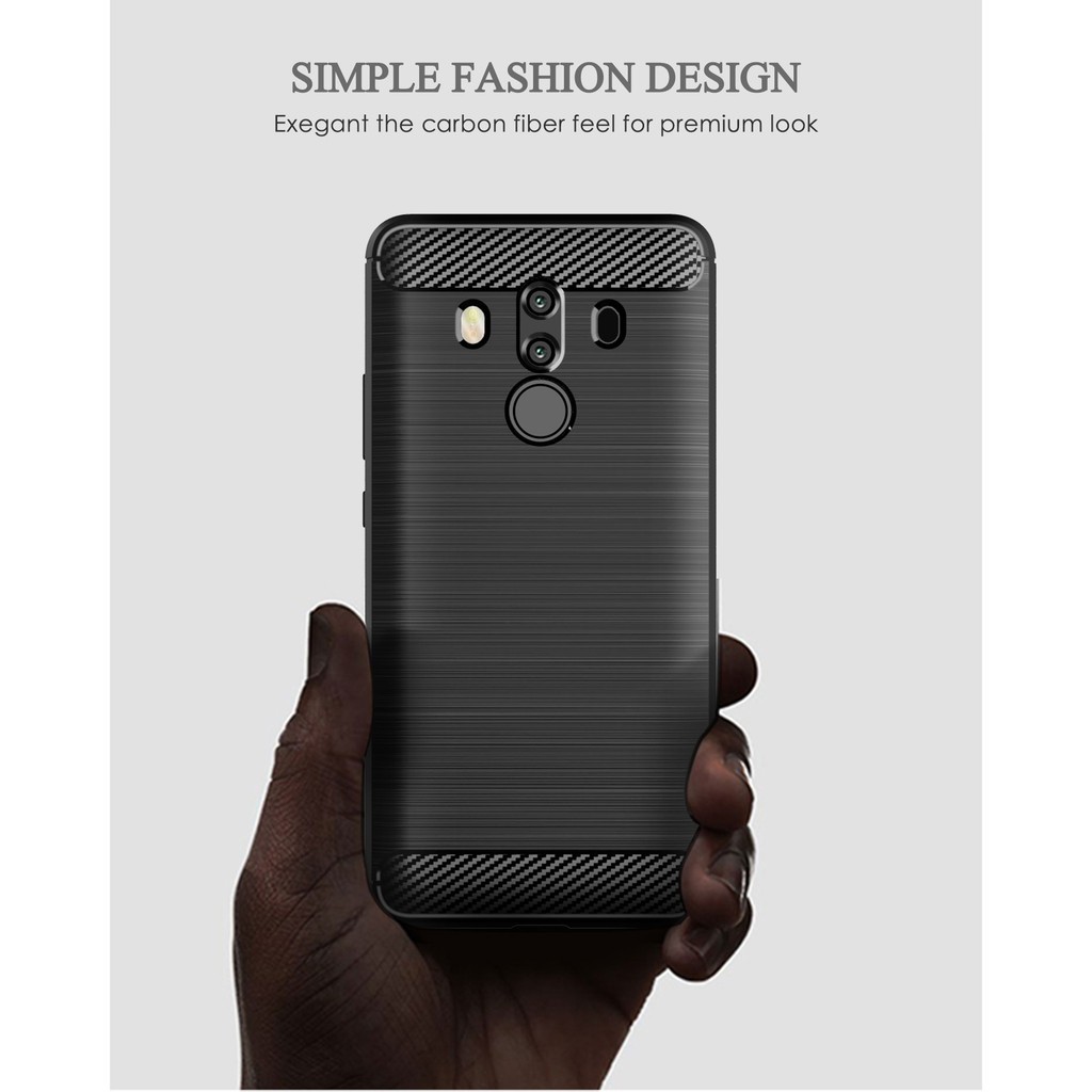 Ốp điện thoại TPU dễ thương Huawei Mate 10 Pro Armor bằng sợi Carbon Ốp điện thoại silicon mềm Huawei Mate10 10Pro