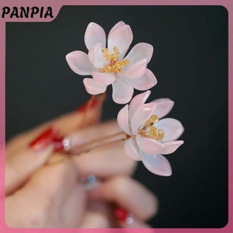 PANPIA- - Cặp Kẹp Tóc Vintage Hoa Sen Tráng Miệng Tiara, Phụ Kiện Tóc Retro