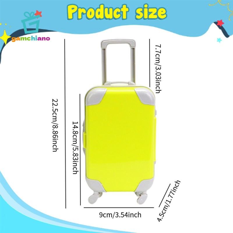 Gamchiano 18 inch Búp Bê Vali Hành Lý Búp Bê Phụ Kiện Tàu Sân Bay Xe Đẩy Mini Lưu Trữ, Đồ Chơi Mỹ, Tiếp tục, Cho Trẻ Em Sinh Nhật