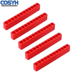 <cosyh>Practical and Space Saving 5pcs Screwdriver Bit Holder 12 Holes Plastic Material