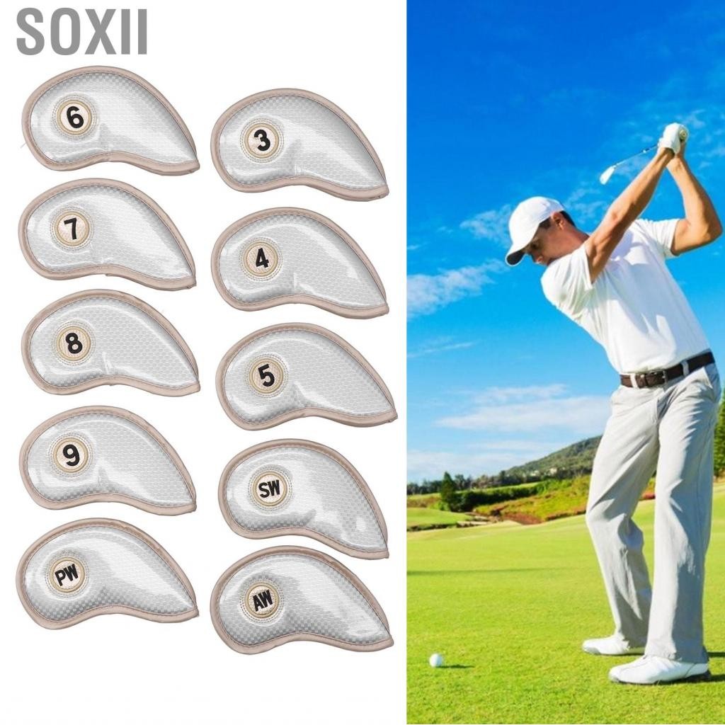 Soxii SOXII-VN Club Iron Cover PU 10PCS Bìa bền cho đầu (Bạc)