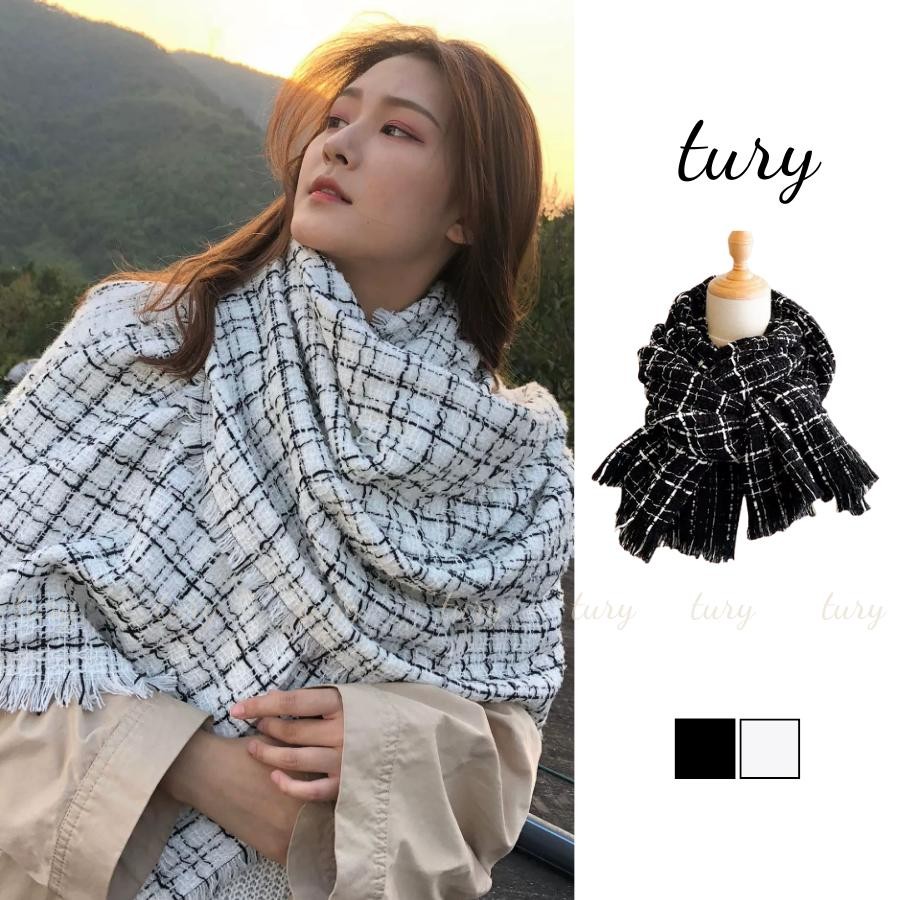 Khăn Quàng Cổ Len Unisex Nam Nữ - Tury - Khăn Len Kẻ Sọc Giữ Ấm Thời Trang Thu Đông - LN007