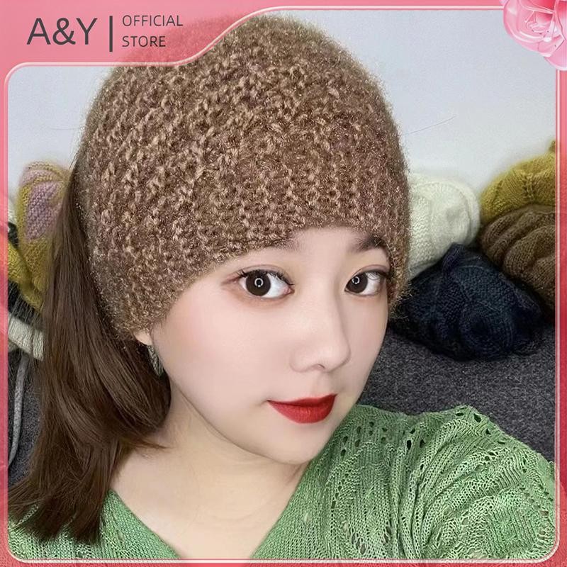 Scrunchie và Khăn Cổ Mũ Thời Trang Chống Gió, Màu Trơn, Co Giãn dành cho Bé Gái