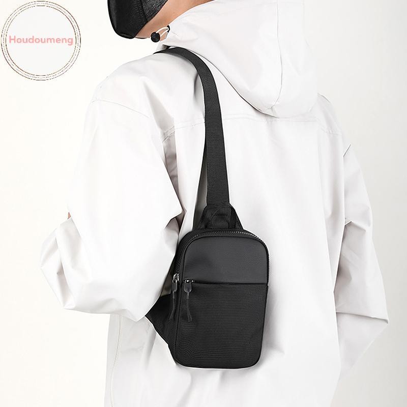 Hodou Nam Ngực Túi Thời Trang Nhỏ Vải Đeo Vai Túi Đeo Ngang Cho Người Vải Sling Thể Thao Đeo Chéo Điện Thoại Nam Túi Xách VN