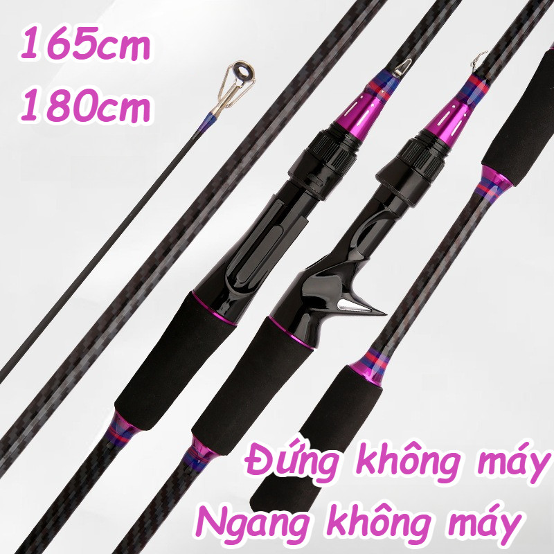 Câu lure giá rẻ carbon - máy ngang & máy đứng | độ dài 1m65 1m8 | câu cá 5-7kg