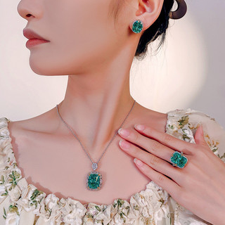 Đá chính phong cách châu Âu, màu xanh, size 12*16-10*12, phù hợp nữ
