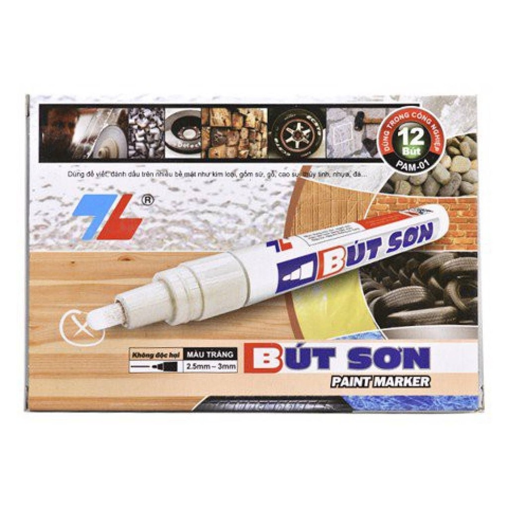 Bút sơn TL PAM-01 (trắng) - Chất lượng cao, tiện dụng cho mọi nhu cầu vẽ và trang trí.