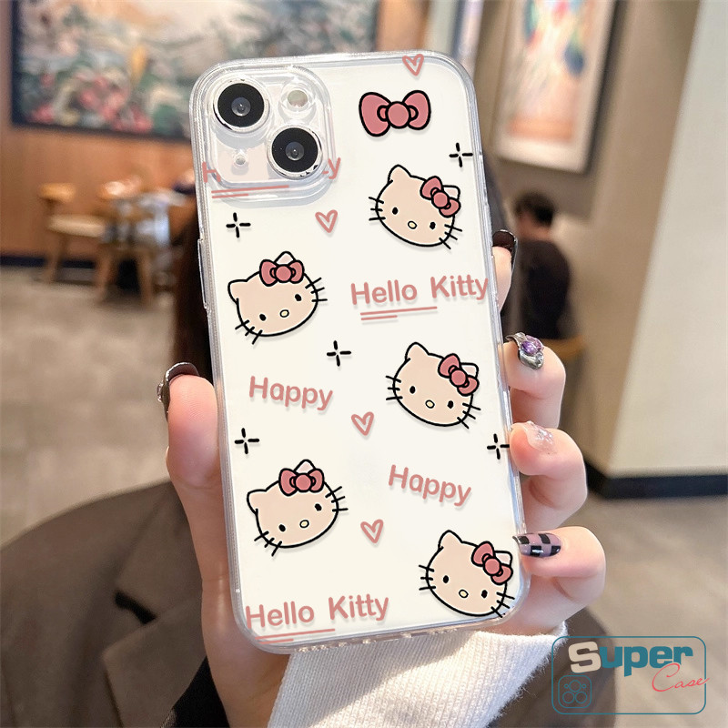 Ốp Lưng Tương Thích Cho IPhone 11 15 16 12 Pro Max 7Plus XS Max 13 14 Pro Max X 7 8 12Pro 16Pro XR 15 14 16 Plus 8Plus SE 2020 Vỏ Mềm Bảng Chữ Cái Hello Kitty Ngọt Ngào Thời Trang