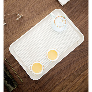 Khay Trà Kiểu Nhật Bản Có Rãnh Và Lỗ Thoát Nước Bằng Nhựa Dẻo Melamine