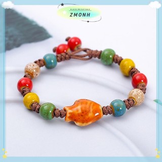 ZMONH Vintage Ngôi Sao Gốm Dây Vòng Tay Cho Nữ Cô Gái Ngọt Ngào Phong Cách Bohemian Có Thể Điều Chỉnh Lắc Tay Trang Sức Phụ Kiện Quà Tặng