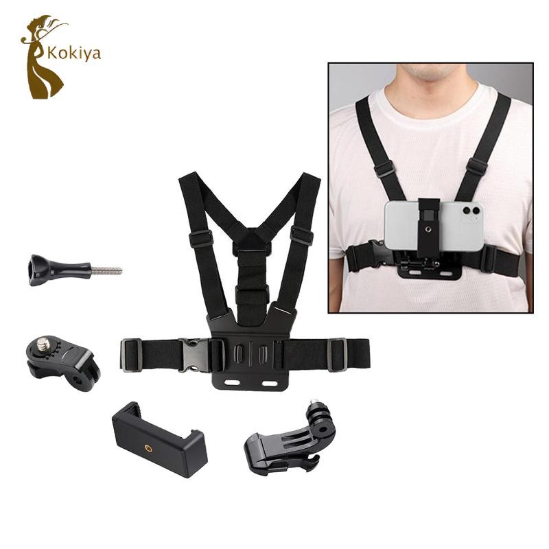 Điện thoại thông minh Selfie Harness Giá đỡ dây đeo ngực W / Kẹp điện thoại A (HOT)
