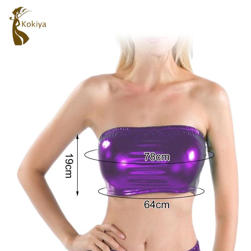 Áo tắm nữ Bandeau Top Camisole quây màu trơn cho âm nhạc