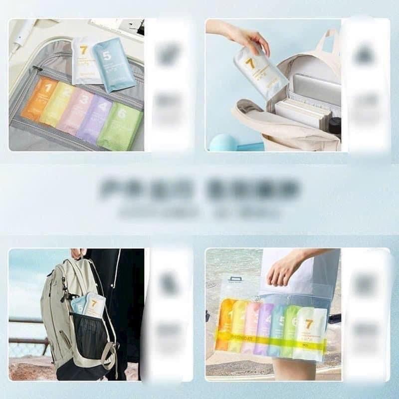 Combo 7 Áo mưa Du lịch ngoài trời sử dụng 1 2 lần, Set Áo mưa phương tiện nam nữ dùng 1 2 lần