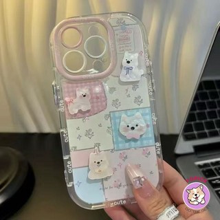 Floral-patterned dog Phone Case for IPhone 17 16plus 11 12 13Pro Max 14Plus XR XS Max 7 8 Plus Soft Case Girl NYS