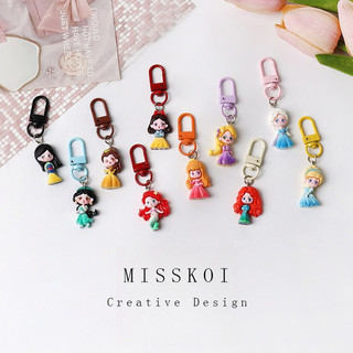 MISMEMO Hoạt Hình Sáng Tạo Móc Khóa Công Chúa Khác Nhau Dễ Thương Cô Gái Ngọt Ngào Hàng Ngày Mặt Dây Chuyền Đơn Giản