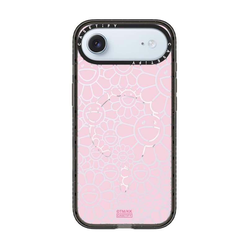TAKASHI MURAKAMI x CASECASE: FLOWERS BLOOM MULTI-FLOWERS (HỒNG) Vỏ tác động hút từ tính cứng trong suốt cho Apple IPhone 12 13 14 15 16 17 Pro Max Air Plus có hộp