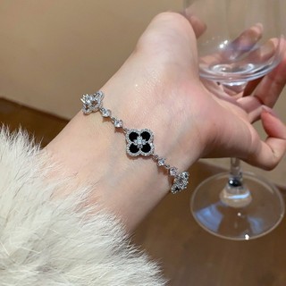 Vòng tay rỗng hoa Zirconium có thể điều chỉnh ánh sáng sang trọng cao cấp khí chất vòng tay Pháp retro tay trang sức