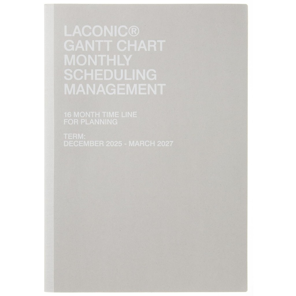 Laconico 2026 Monthly Planner A5 Gantt Chart Plain Paper LGMD14-150 (Starts December 2025) ㅤDirect From Japan
