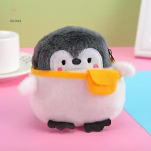 Ví Mini sang trọng hình chim cánh cụt dễ thương HNKMP Ví đựng tiền xu sang trọng năng lượng tích cực mềm mại.