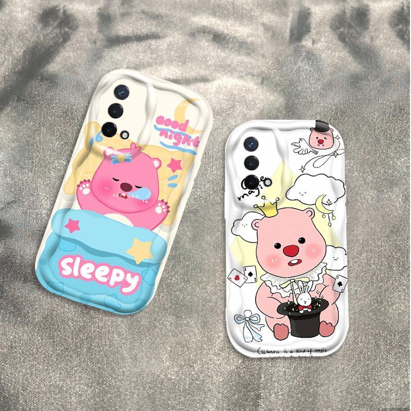 Ốp Silicon Hoạt Hình Cho OPPO A74 A95 F19 F19S Reno 6 Lite 4G Bảo Vệ 3D Vỏ Điện Thoại Mềm TPU Loopy Ốp Lưng Chống Sốc