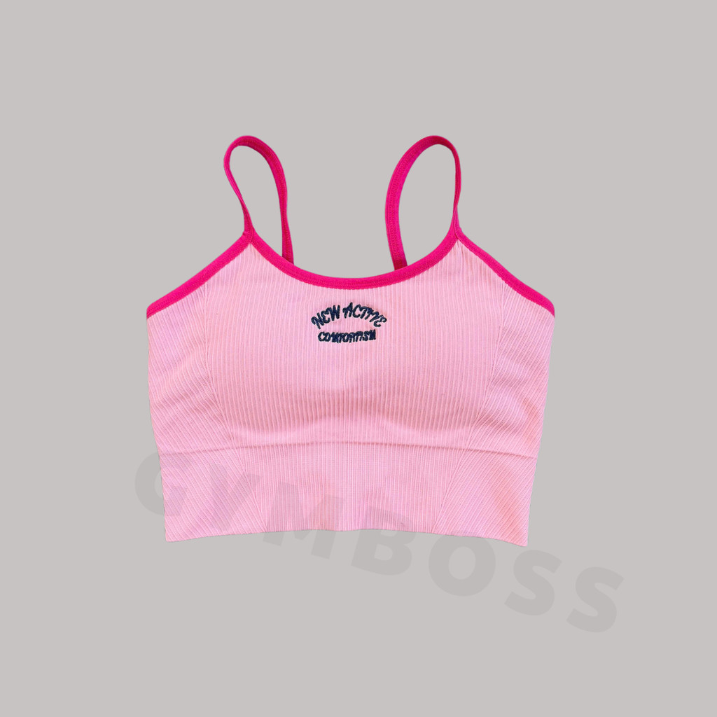 Áo bra tâp gym,yoga,Chất dệt kim 10% elast dày dặn tôn form,lưng kín,mút liền GB263