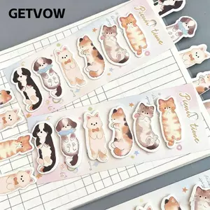 GETVOW Cat Index Tab, Phân loại tập tin Phim hoạt hình Giấy dán động vật, Công cụ lập kế hoạch sáng tạo Tổ chức Ghi chú Đánh dấu trang Trang Đánh dấu Sử dụng văn phòng