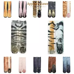IAPPORTUNIA Chó Mèo Khủng Long Hổ Tất, Dày Cotton In Hình Động Vật Tất, Gag Quà Tặng Giáng Sinh Unisex Người Lớn Thoáng Khí Mới Lạ Vớ