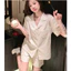 BỘ PYJAMA ĐŨI THÔ PHỐI REN TRẮNG 5025