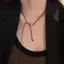 PNPIA- Thời Trang Nữ Vintage Da Choker Nelace Hai Lớp Ngôi Sao Mặt Dây Chuyền Trang Sức Dây Xích Có Thể Điều Chỉnh