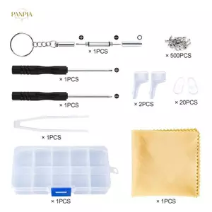 PNPIA- 500 Chiếc Kính Mắt Kính Chống Nắng Bộ Dụng Cụ Sửa Chữa Có Ốc Vít Miếng Lót Mũi Tua Vít Hạt Quang Phần Các Loại