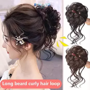 E-WOITD Tổng Hợp Xoăn Bun Xộn Móng Vuốt Chignon Kẹp Tóc Co Giãn Scrunchies Hairpieces Donut Updo Hair Pieces Dành Cho Nữ E-WOITD