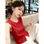 2026 Bộ đồ hai mảnh màu hồng phong cách Hàn Quốc Áo vest không tay có áo sơ mi mỏng Áo vest giảm tuổi mùa hè