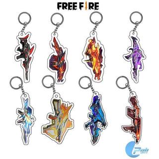 Free Fire - Gantungan Kunci Tema Senjata Berwarna-warni untuk Penggemar Game - gantung kunci ff sg ak ga