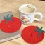 Khuyến Nghị Cà Chua Vui Móc DIY Giải Nén Coaster Người Mới Bắt Đầu Móc Túi Cà Chua Móc Chất Liệu Túi Người Mới Bắt Đầu