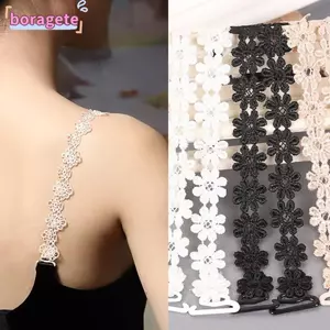 BORAGETE 1 Dây đeo Áo lót, Dây đeo áo ngực vô hình rỗng liền mạch, Dây đeo áo ngực có thể điều chỉnh hoa chống trượt cho các chương trình thời trang và trang phục hở lưng
