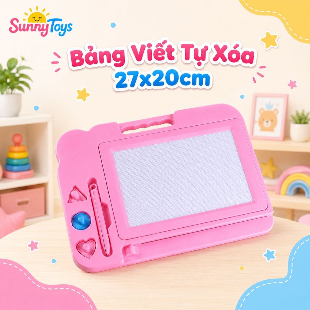 Bảng Tập Vẽ Từ Tính SunnyToys - Bé Viết, Vẽ Và Tự Xóa Dễ Dàng Bằng Cần Gạt