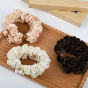 Retro Tất Cả Trận Đấu Scrunchy Dây Buộc Tóc Nữ Mùa Thu Đông Phong Cách Hàn Quốc 1LTN