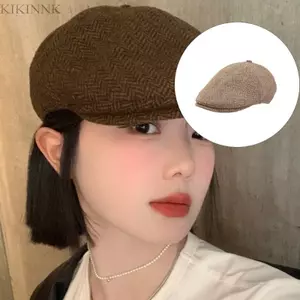 KIKIN Nữ Len Pha Trộn Mũ Thời Trang Mùa Đông Phụ Kiện Nâng Cao Cái Nhìn Hàng Ngày Của Bạn