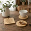DONOVANQQ 2 Thảm Chịu Nhiệt, Coaster Tre Tự Nhiên Tròn / Vuông, Bát Dày Bền Thân Thiện Với Môi Trường Miếng Lót Nhà Bếp