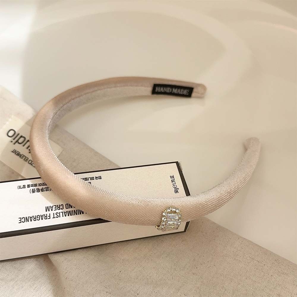 Hululu / Phong Cách Hàn Quốc Phong Cách Mới Nhung Cao Cấp Phiên Bản hẹp Kim Cương Giả Xốp Băng Đô Đi Chơi Tính Khí Phù Hợp Với Băng Đô Cao Cấp Phụ Kiện Tóc