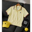 Áo croptop Pompeche- chất cotton thông hơi QCtập pickleball, tennis, gofl...