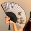 Mới Phong Cách Trung Hoa Phong Cách Cổ Điển Quạt Gấp Ngày Nữ Di Động Hanfu Sườn Xám Khiêu Vũ Ảnh Quạt Tre Chuyên Dụng Phong Cách Trung Hoa