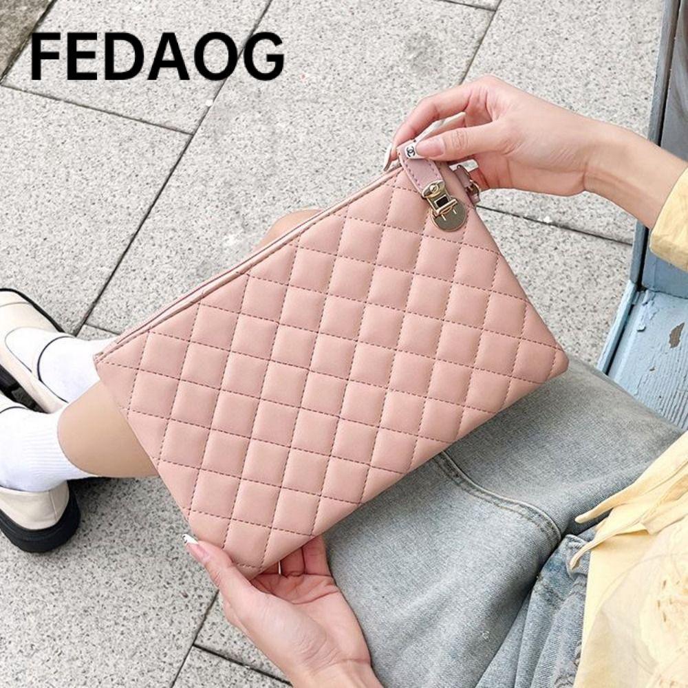 Ly hợp nữ FEDAOG, Ví nữ thêu dung tích lớn, Túi trang điểm PU thời trang Túi xách nữ