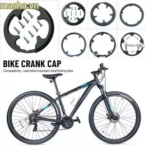 Xe Đạp Crank Cap Chainring Crank Set Phụ Kiện Xe Đạp Dây Xích Đen Bảo Vệ Bánh Xe