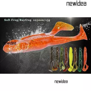 MỚIIDEA 2 Mồi Câu Cá Ếch Mềm, Mồi Jigging 10.5cm / 12g Mồi Mềm Mini, Dụng Cụ Câu Cá Ngoài Trời Mắt Silicon Dụng Cụ Câu Cá Sản Phẩm Câu Cá
